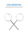 Phoropter Cross Cylinder Lens with Metal Handle for Optometry, Available in 25° or 50°
