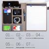 Premium A4 Faux Leather Folder with Magnetic Buckle & Document Clip for Business Meetings