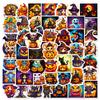 50 Halloween Pumpkin Graffiti Stickers Horror Skeleton Personality Trend DIY Decorative Waterproof Stickers