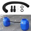 Water Butt Interconnect Kit Including 50cm Pipe 25mm Connectors Washers and Nuts for Rainwater Diversion Projects