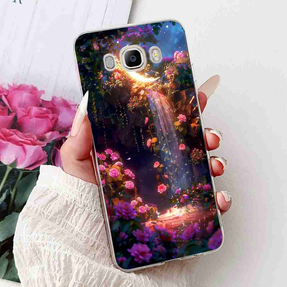 For Samsung Galaxy J7 2016 SM-J710FN Cartoon Animals Soft Silicone TPU Cover For Samsung J7 Core SM-J701F Fashion Flowers Shell
