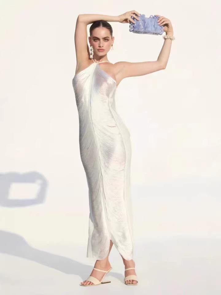 2026 Neuer Stil Damen Quasten Neckholder Maxikleid