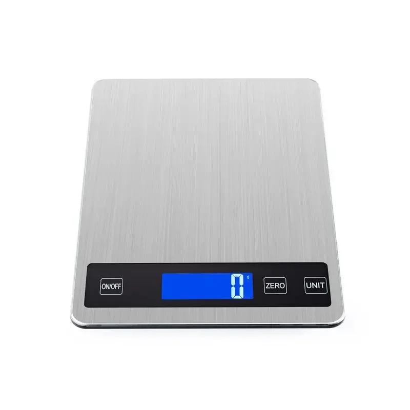 Stainless Steel Kitchen Scale,Greater Goods Gray Food Scale,Digital Display Show Weight in G/KG/LB OZ/ML/FL.OZ for Cake Baking