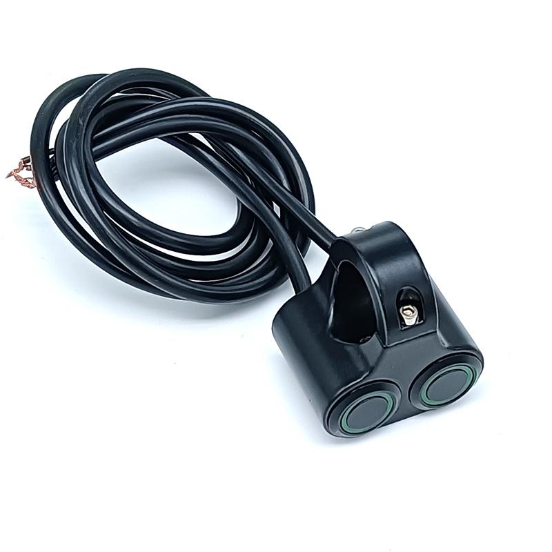 Double Button Motorcycle Switch Controller Steering Turn Lamp On-off For Motorbike 22mm Handle Bar Waterproof LED Head Fog Light
