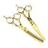 Golden Shrapnel, Hair Scissors, Hair Scissors, Flat Scissors, Tooth Scissors, Thinning, For Hair Salons And Hairdressers.
