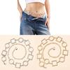 Modern Metallic Waist Chain With Geometric Patches For Women Summer Fashion Accessories