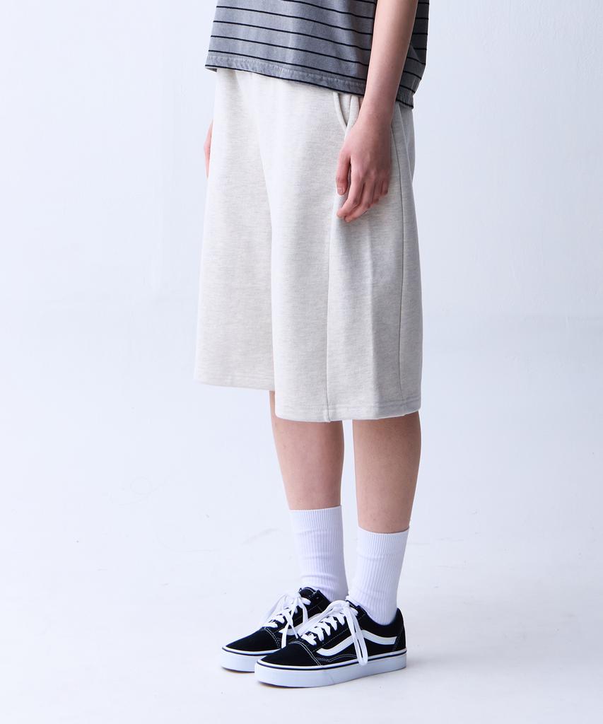 ADERNM Soft Flow Bermuda Elastic Waist Pants White Melange