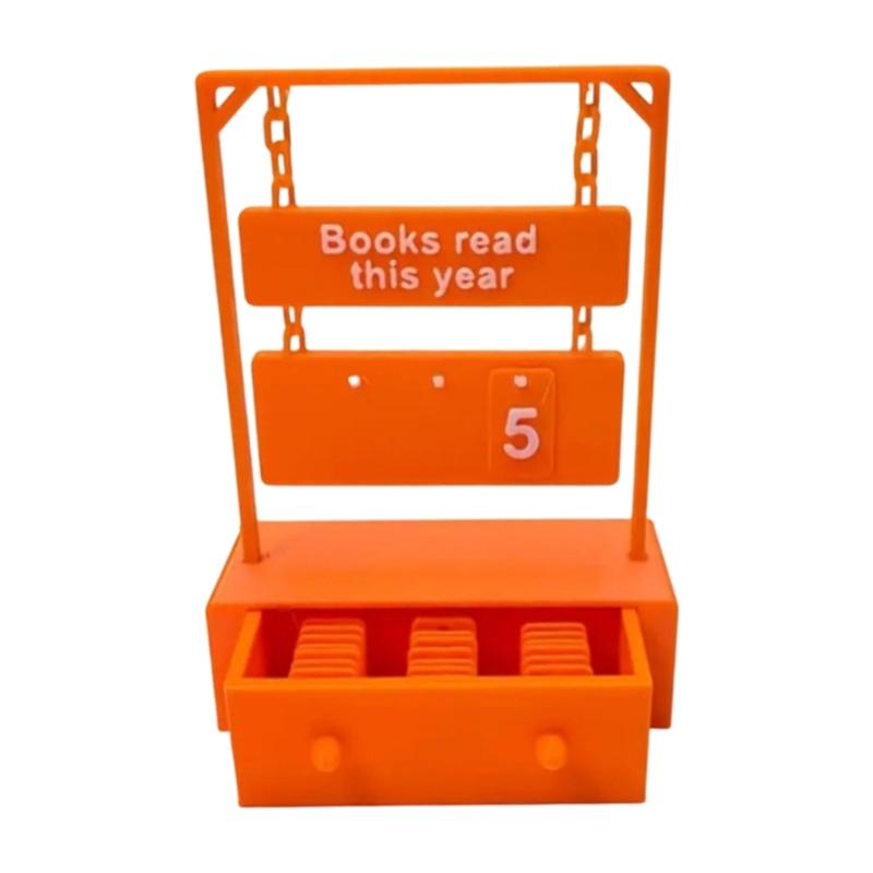 Hanging Book Counter Decoration With Number Display And Storage Drawer For Reading Tracking Accessories Book Lover Gift