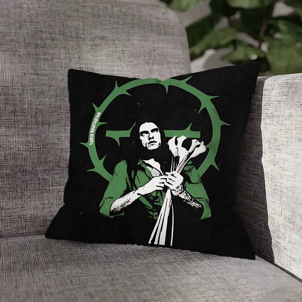 Green T-Type O N-Negative Pillow Case For Sofa Decor Car Office Room Printing Cushion Cover Decorations and Protector