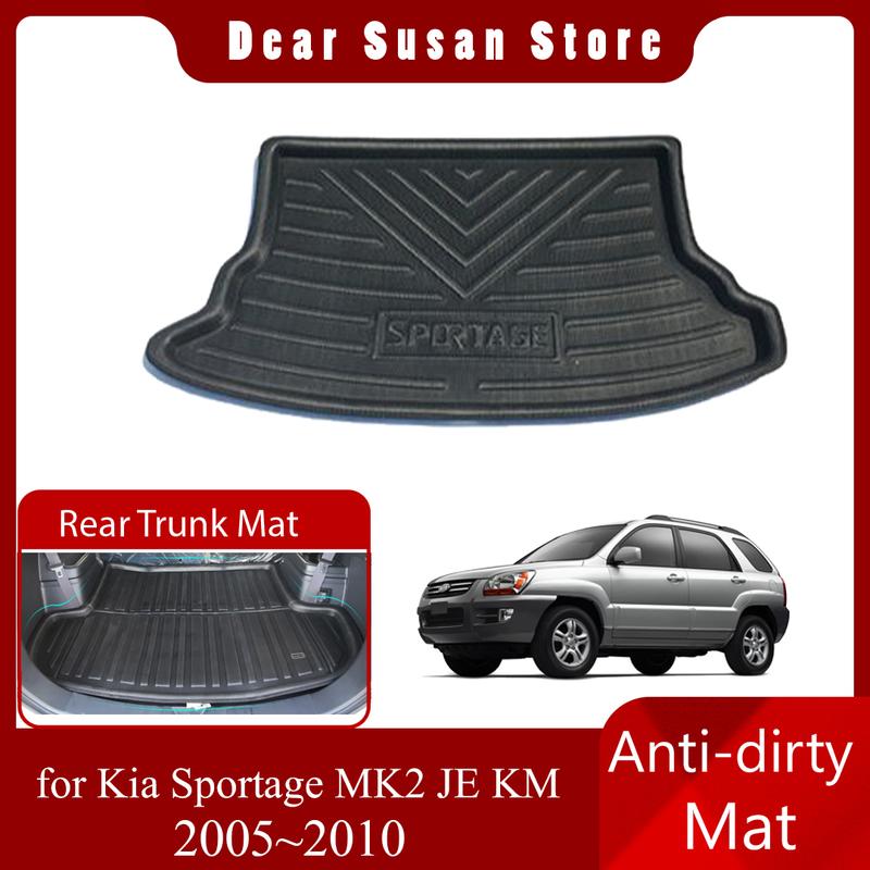 

Коврик для задней части багажника автомобиля для Kia Sportage 2 MK2 JE KM 2005 ~ 2010 2006, водонепроницаемый коврик для пола, чехол для багажника, чехол для багажника, аксессуары