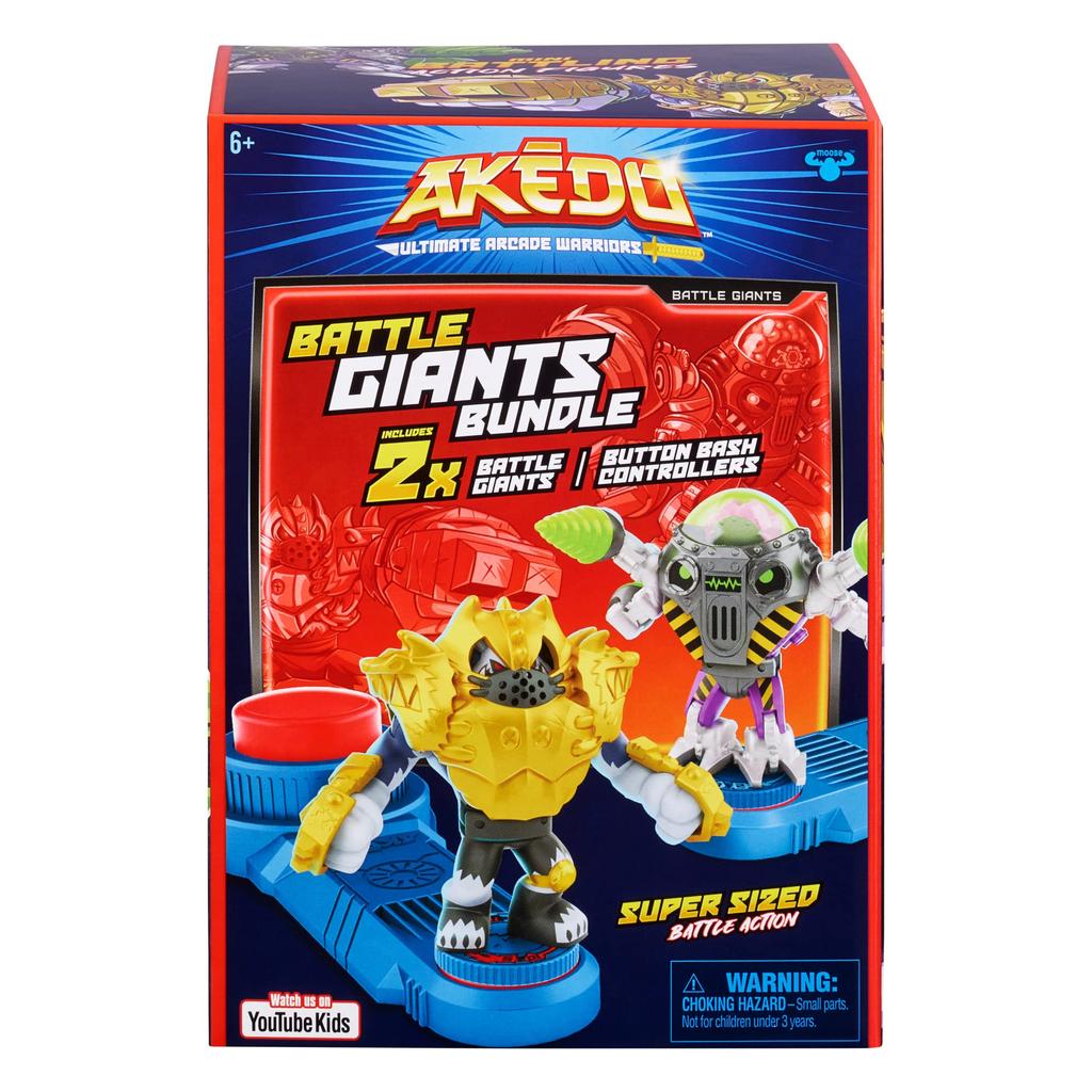 Akedo - Ultimate Arcade Warriors Battle Giants Mini Battle Action Figure Ready, Fight, Split Strike - Drillborg v Alpha Wolf