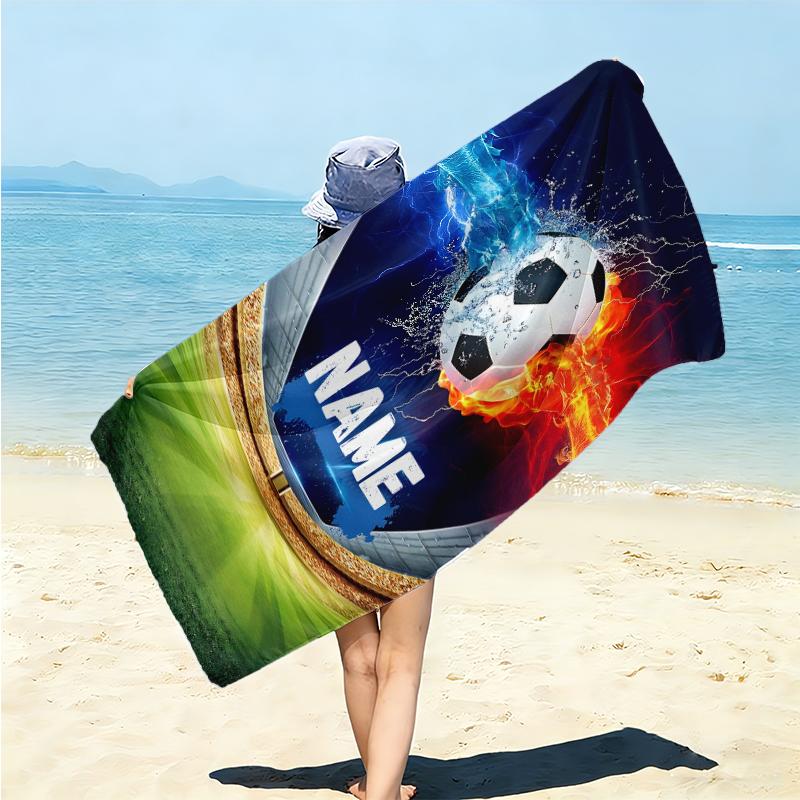 Personalized Monster Truck Adventure Beach Towel Microfiber Beach Towel Thin Absorbent for Beach Swimming Yoga Bath Sports. 091083
