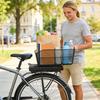 Stahl-Fahrradkorb für hinten, schwere Ausführung, geräumiges Design für Pendeln und täglichen Gebrauch