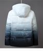 Herren Übergangs Winter Weiß Enten Daunenjacke - Dick, Warm, Trendy Kapuzen Student Mantel