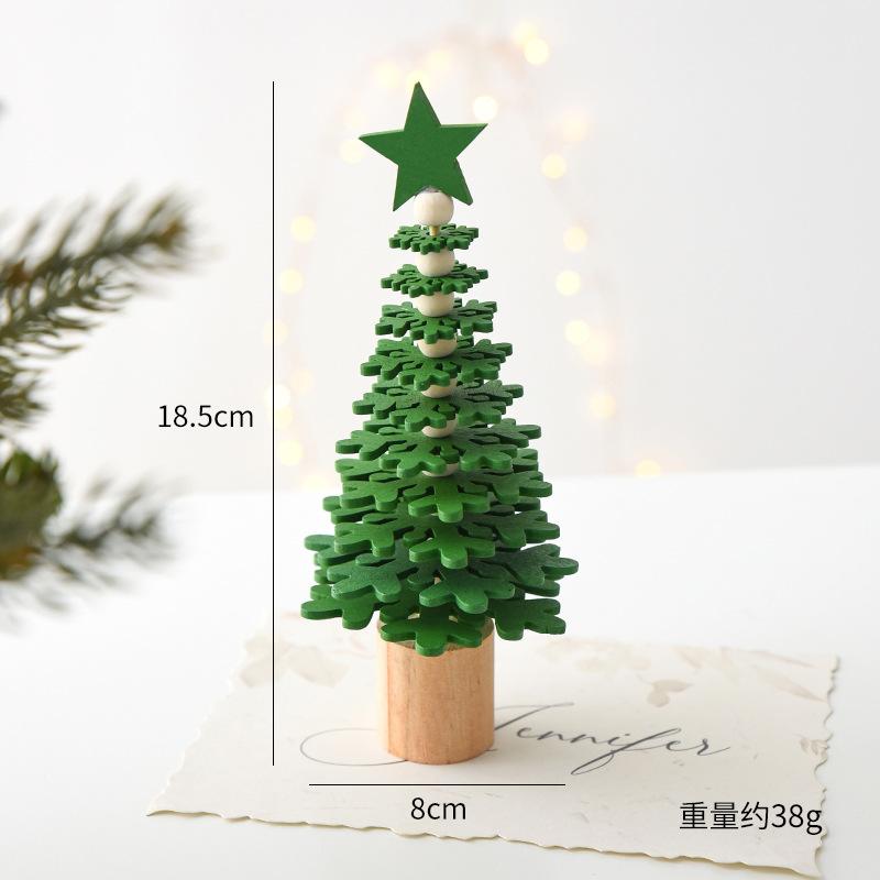 

Wooden Christmas Tree Ornament Merry Christmas Decorations for Home Navidad Natal Xmas Tree Desktop Ornament New Gift 8X18.5CM