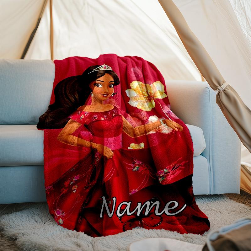 Customizable Princess Throw Blanket – Personalized Name, All-Season Cozy Snug Blanket, Machine Washable, Personalized Blanket