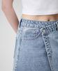 Musinsa Standard Woman Women'S Denim Mini Wrap Skirt [Light Indigo]