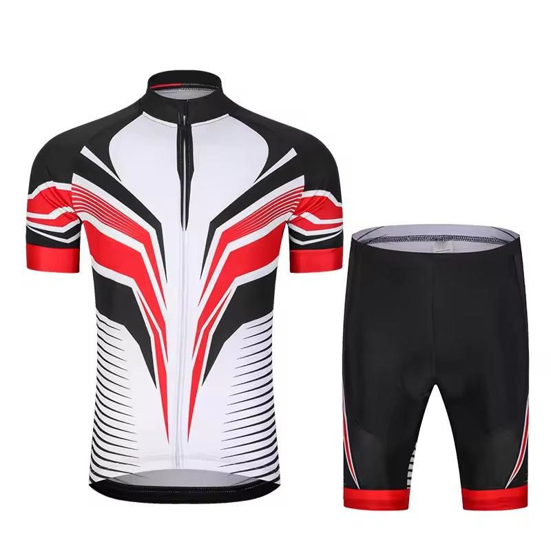 Customized Logo Breathable Active Stretch Quick Dry Unisex Short Sleeve 100% Polyester Cycling Jersey