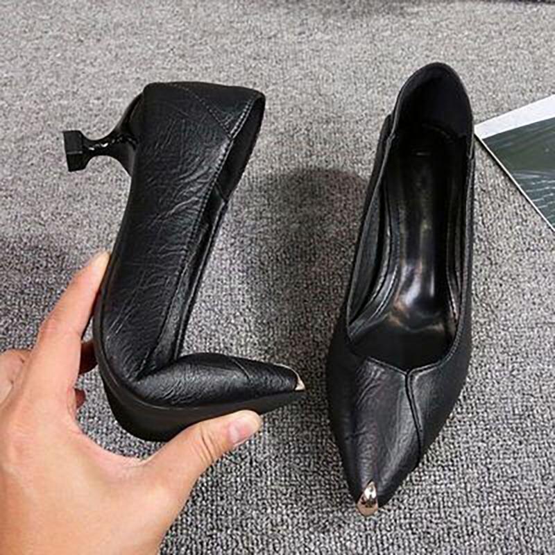 Черные женские туфли на толстом каблуке Туфли-лодочки на квадратном каблуке Модные офисные женские туфли 39EUCN40 1980₽
