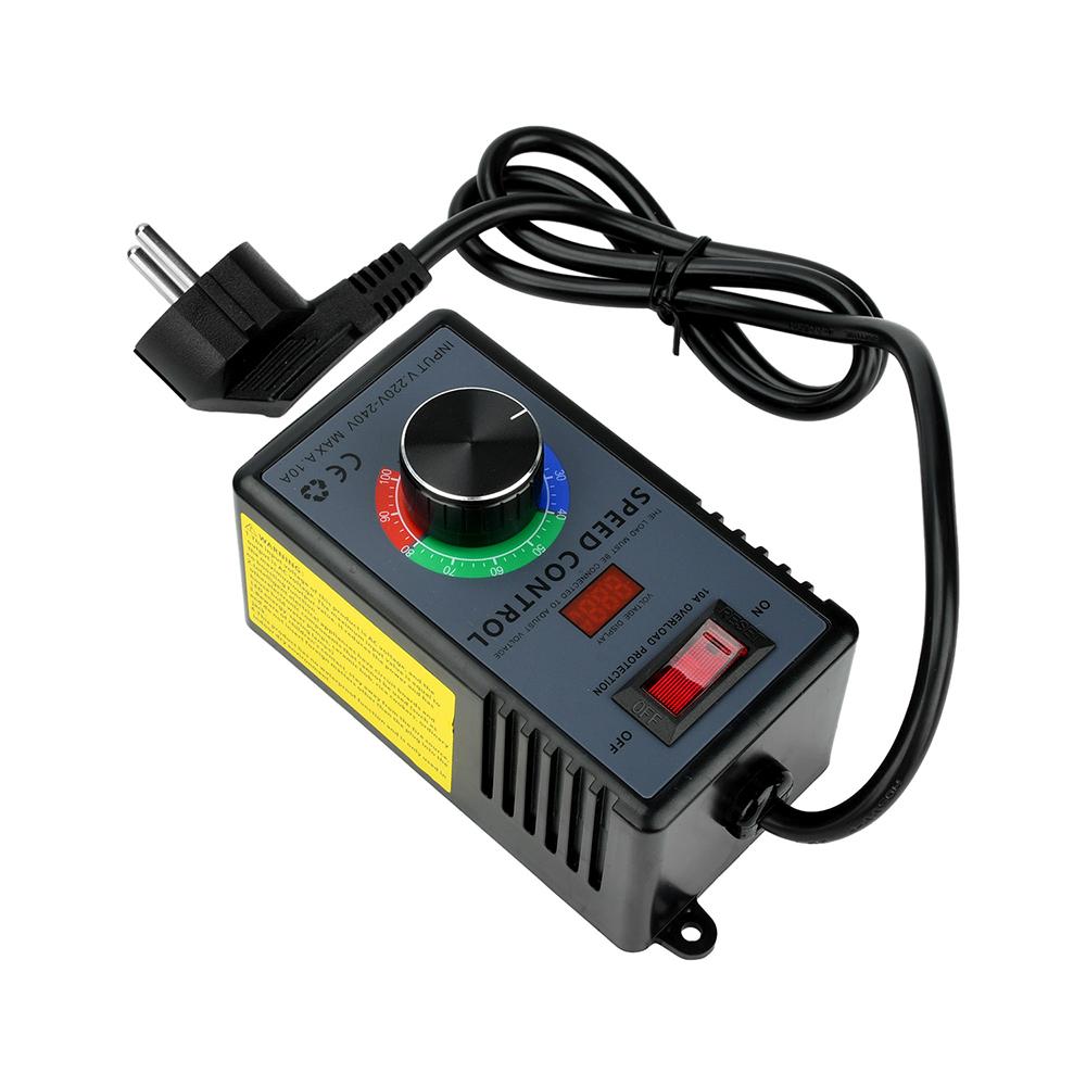EU/US standard AC220V /AC110V adjustable 10A overload protection 4000W fan speed controller,Dimmer, temperature regulator
