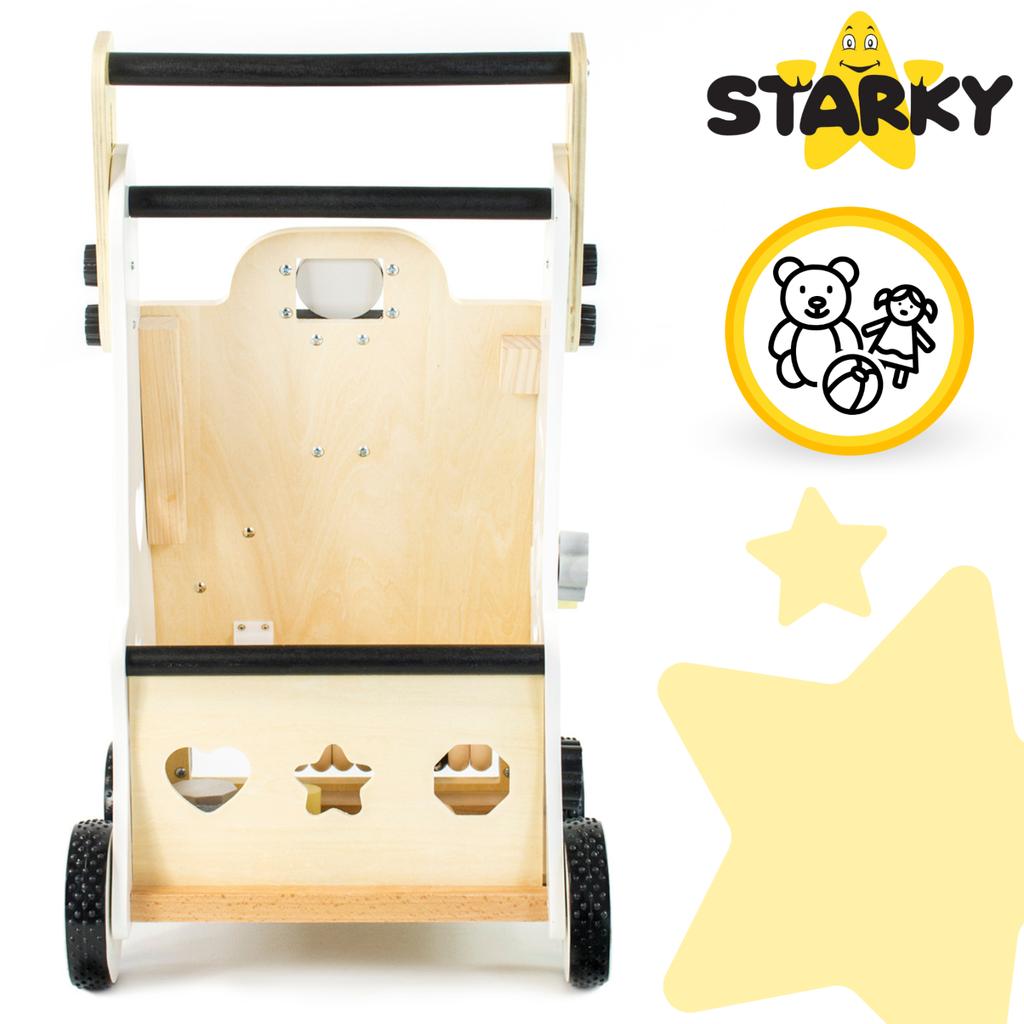 Wooden Pusher Ride-On Toy For Children, Children's Walker, Manipulation Board
