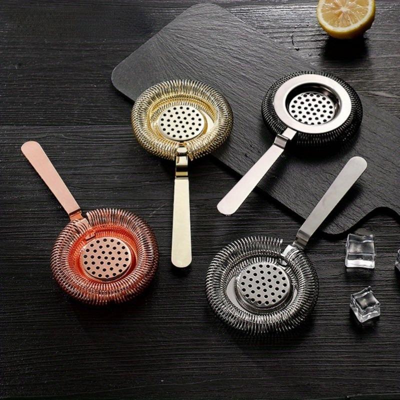 Stainless Steel Spring Strainer For Bar Use Ice Crusher Filter Tool For Mixed Drinks Mojito Lemonade Bartender Kit Essential Acc