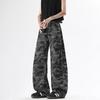 JYL Unisex Flare Jeans American Three-Stripe Winter Vintage Cleanfit High-Street Denim