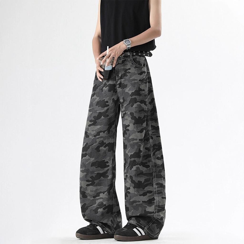 JYL Unisex Flare Jeans American Three-Stripe Winter Vintage Cleanfit High-Street Denim