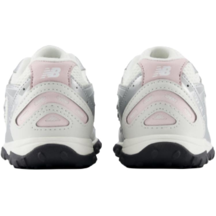 New Balance 204L Comfortable Versatile Durable Breathable Non-Slip Low-Top Casual Shoes Kids Sneakers White Silver Pink P204L351