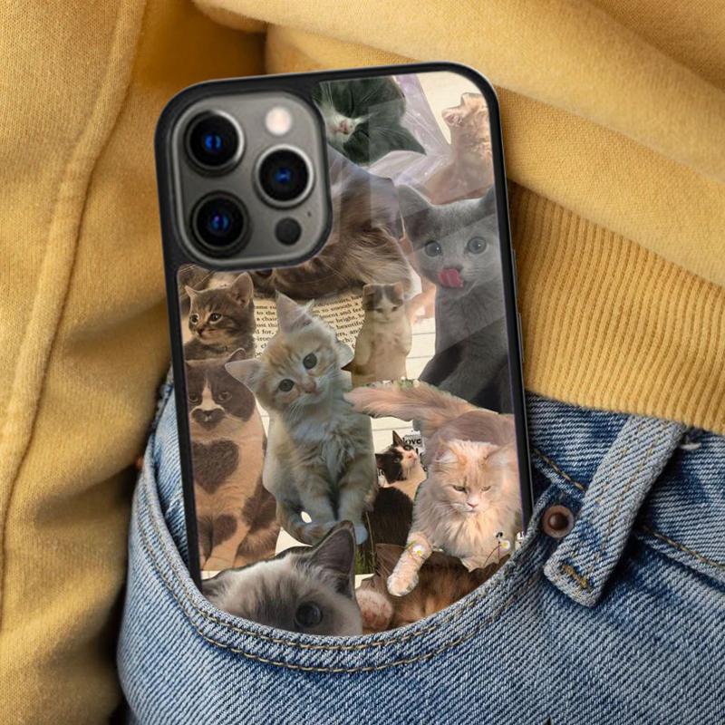 The Most Delightful Cat Soft Phone Case for iPhone 17 Air 16e Pro max 15 Pro 13 14 Plus 11 12 MagSafe Magnetic Coque
