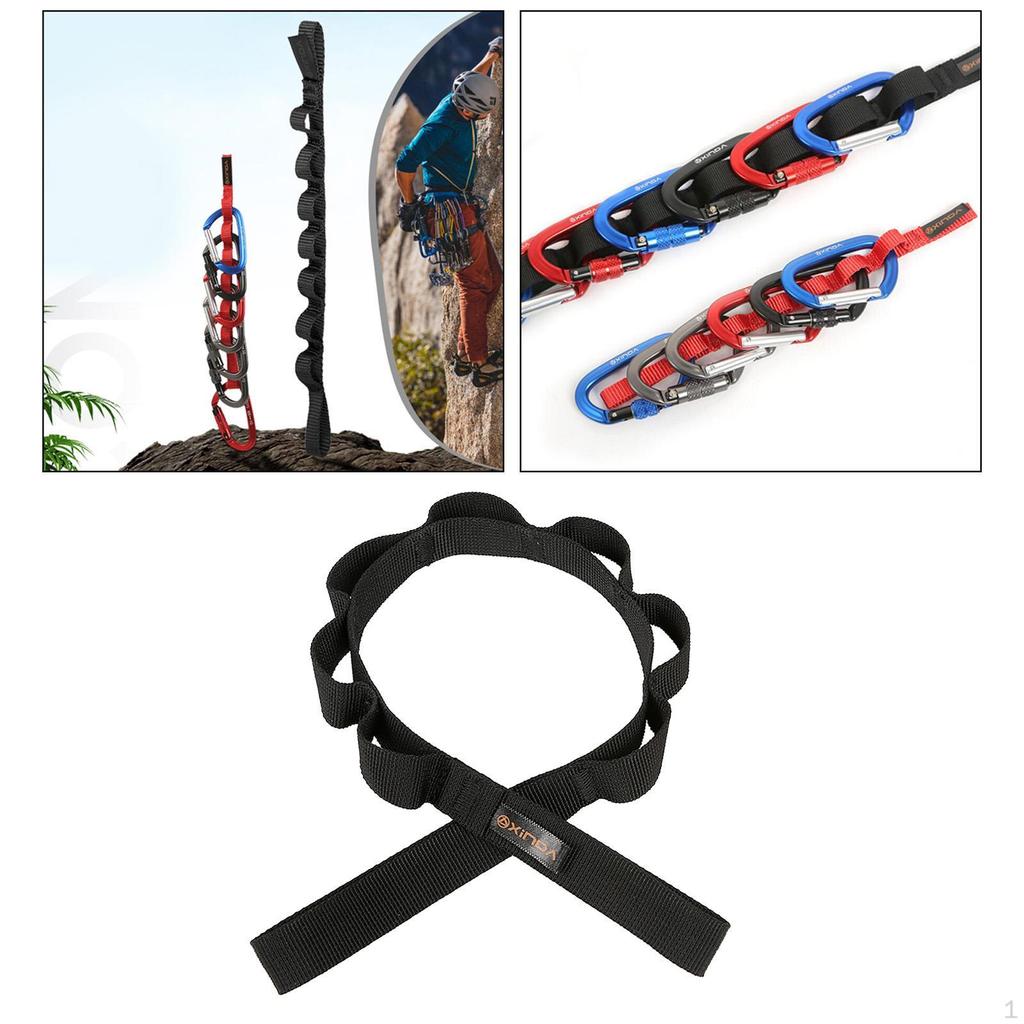 Adjustable Daisy Chain Rope Lanyard Muntaineering Climbing Nylon Climb Ascender Hammock Safety