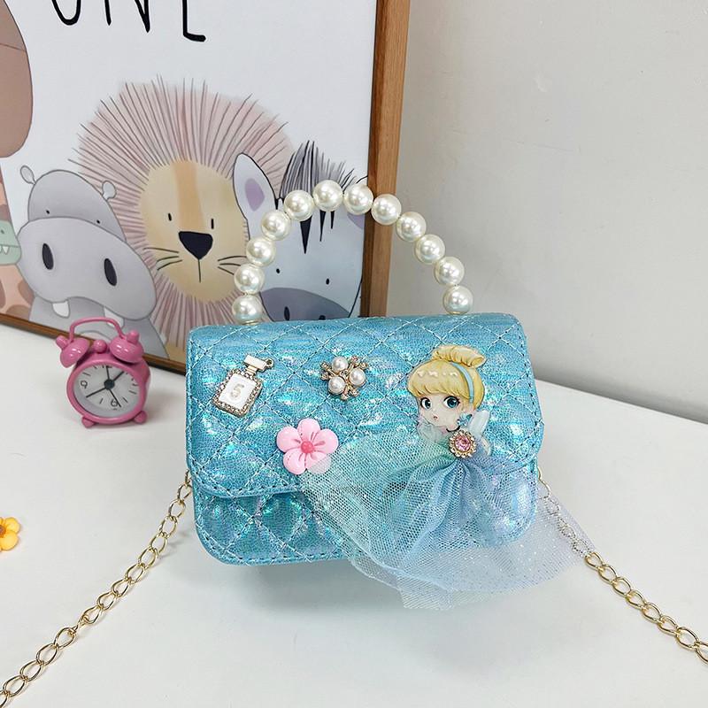 Princess Handbag For Girls Pu Leather Cute Small Shoulder Bag Daily Use