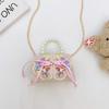 Double Pearl Knot Princess Crossbody Bag Cute Coin Purse Suitable Playing For