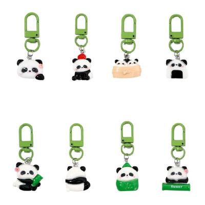 Lot de 8 porte-clés panda adorables et tendance, portables pour clés et personnalisation de sacs, artisanat en acrylique