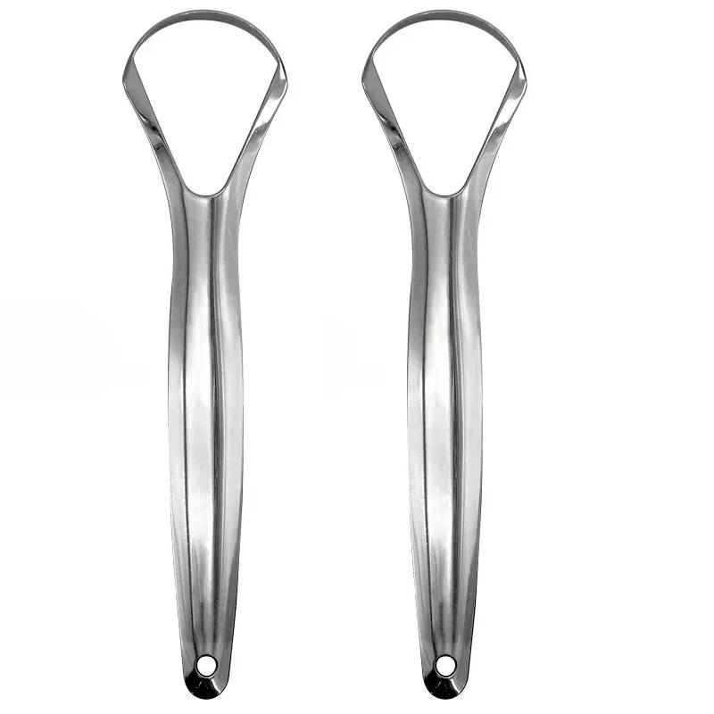 1Pc Stainless Steel Tongue Scraper Cleaner for Fresh Breath Oral Hygiene Coated Tongue Cleaning Tool