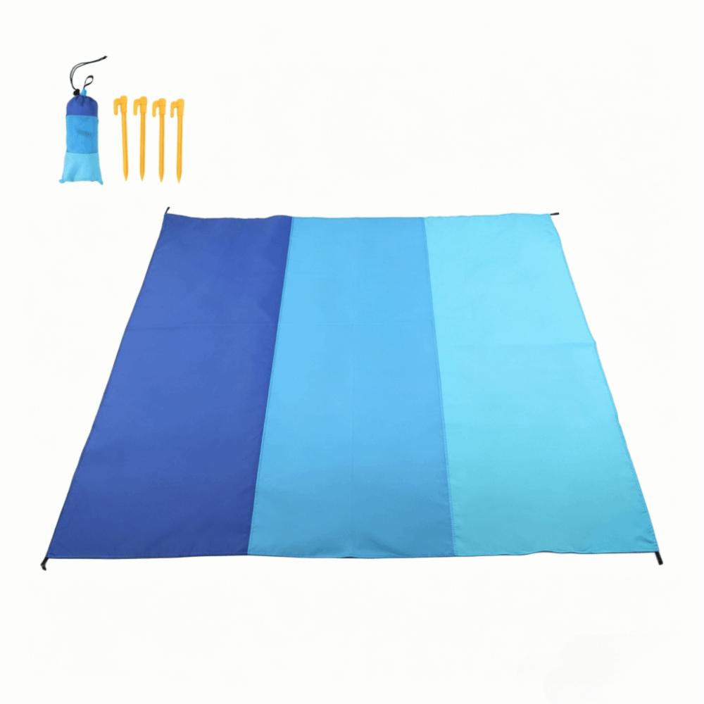 Blue Beach Blanket Sandproof Waterproof Camping Blanket Lightweight Outdoor Mat  Outdoor Gatherings