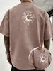 2026 Summer New Style Casual Fashion Comfortable Retro Washed Pure Cotton Unisexs TShirt Simple Pattern Print