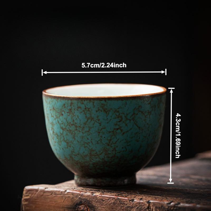 

Ретро Керамическая Чашка из Каменной Массы Китайский Чайный Набор для Кунг-Фу Маленькие Дегустационные Чашки Чайные Пиалы Бытовая Чайная Церемония Кухонная Посуда для Напитков
