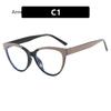 New Women Glasses Frame Cat Eye Flat Mirror Fashion Eyeframe Retro Anti Blue Light Trendy Man Decorative Glasses Plain Eyewear
