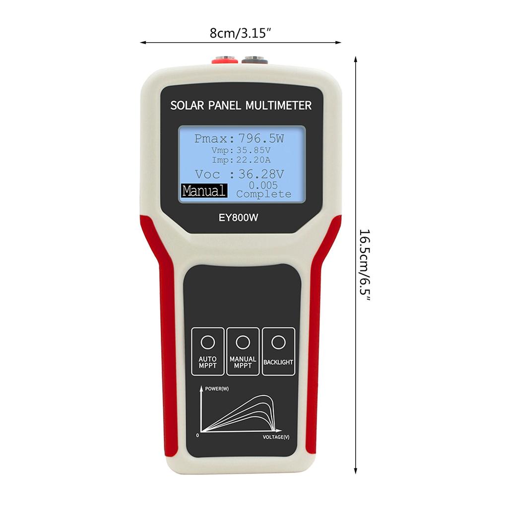 Photovoltaic Tester MPPT Open Circuit Voltage Troubleshooting Utility Tool for Solar PV Testing Solar Panel Multimeter