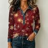 Women's Casual Long Sleeve Shirt Loose Fit Color Block Top for Everyday Comfort