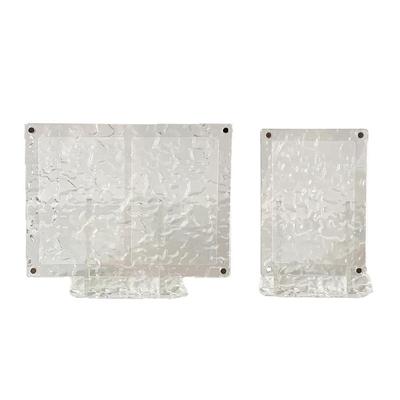 High Clarity Acrylic Card Holders Features Waves Pattern Easy Reading Meetings Reception Counters Information Display