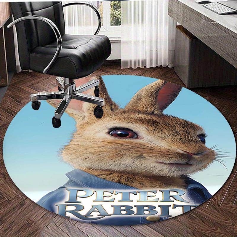 1pc Peter Rabbit1 Design Printed Area Round Carpet for Bedroom Living Room Home Decor Rugs Mat Non Slip Mat Rug for Bedside