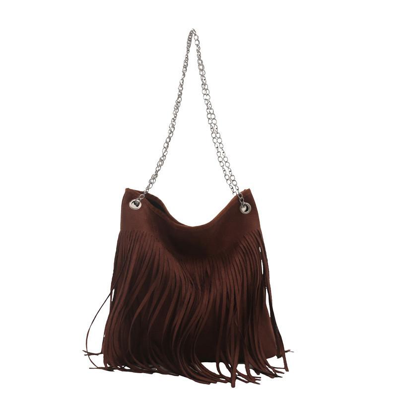 

Stylish Crossbody Tassel Bag For Women In Black Brown And Coffee Chic Urban Design кавовий