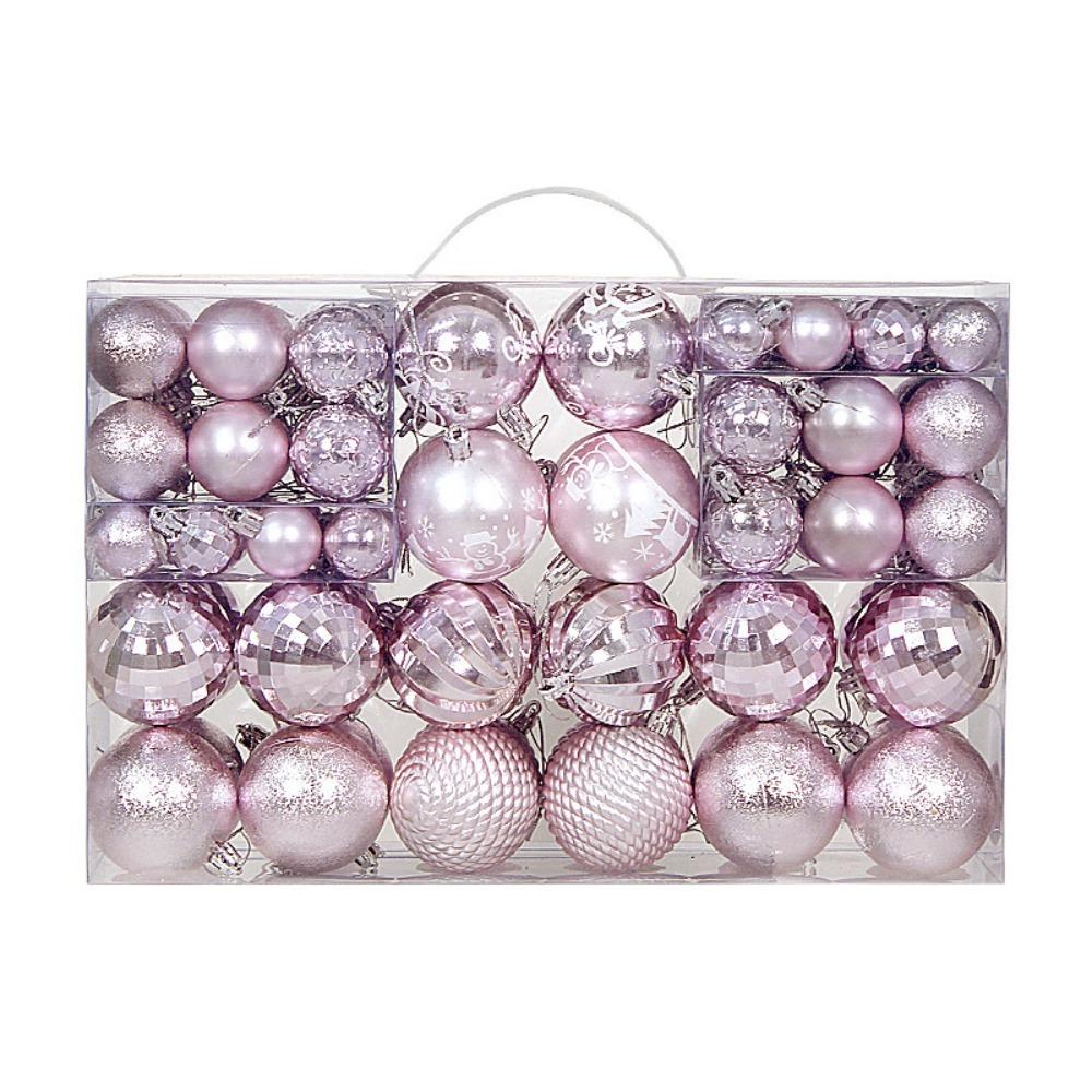 100 Stück Bemalter Weihnachtsbaumschmuck Anhänger 3/4/6CM Hängender Schmuck Weihnachtskugel Set Fenster