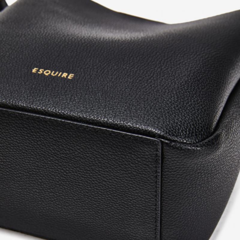 ESquire Collection ESquire Women S emboSSed Leather Minong Bucket Bag Black
