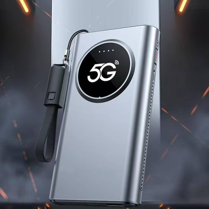 5G Portable WiFi 6 Router for All Networks with SIM Card, Ideal for Outdoor Live Streaming
