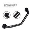 Stainless Steel Curved Shower Tub Safety Grab Bar Towel Rack Wall Mounted Bathroom Handrail