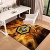 Wolves Team Emblem Printed Area Rug for Office, Chair Rug, Decorative Carpet Floor Mat, Large Size Fan gifts Christmas gifts