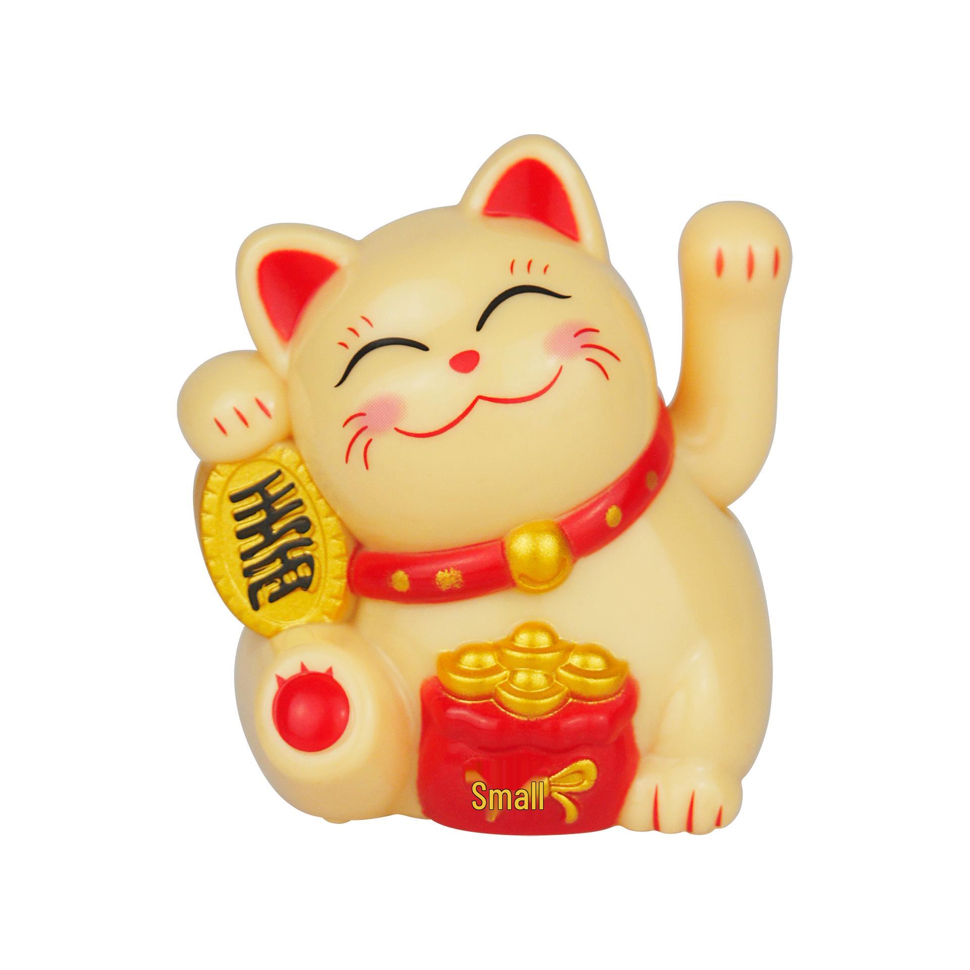 

2-Inch Solar Waving Fortune Cat Ornament for Home & Car Decor